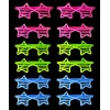 Retro Neon Fosforlu Yıldız Panjur Gözlük - 12 Adet