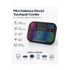 Rgb Işıklı Mini Kablosuz Klavye Touchpad Combo, Bluetooth Ve 2.4g Smart Tv Kumandası
