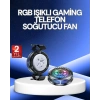 Rgb Işıklı Telefon Soğutucu Fan  Cooler Süper Hızlı Soğutma