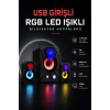 Rgb Led Aydınlatmalı Usb Bilgisayar Oyun Hoparlörü