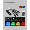 Rgb Müzik Kontrollü Araç Led Işık Seti 48 Led 12v Uzaktan Kumandalı