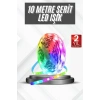 Rgb Şerit Led 10 Metre Led Işık Kumanda İle Kontrol Rgb