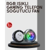 Rgb  Telefon Fanı Sessiz Soğutucu Tüm Akıllı Telefonlara Uygun