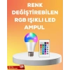 Rgb Uzaktan Kumandalı Led Ampul 16 Renk A Kalite 2025 Model Orijinal