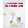 Rgb Uzaktan Kumandalı Led Ampul 16 Renk Dekoratif Aydınlatma