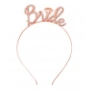 Rose Gold Renkli Taşlı “bride” Gelin Tacı – El Yazısı Yazı Tipiyle