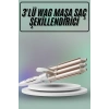 Saç Şekillendirici Wag Maşa Üçlü Yüksek Isı Ayarlı Seramik Kaplama