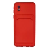 Samsung Galaxy A01 Core Kılıf Kelvin Kartvizitli Silikon - Kırmızı