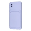 Samsung Galaxy A01 Core Kılıf Kelvin Kartvizitli Silikon - Lila