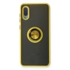 Samsung Galaxy A02 Kılıf Montreal Yüzüklü Silikon Kapak - Sarı