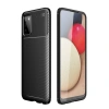Samsung Galaxy A02s Kılıf Auto Focus Karbon Kapak - Siyah