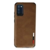 Samsung Galaxy A03s Kılıf Loop Deri Silikon - Kahverengi