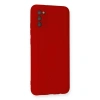 Samsung Galaxy A03s Kılıf Nano İçi Kadife Silikon - Kırmızı