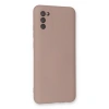 Samsung Galaxy A03s Kılıf Nano İçi Kadife Silikon - Pudra