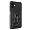 Samsung Galaxy A07 4g Pars Lens Yüzüklü Silikon - Siyah