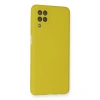 Samsung Galaxy A12 Kılıf Nano İçi Kadife Silikon - Sarı