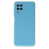 Samsung Galaxy A22 Kılıf Nano İçi Kadife Silikon - Mavi