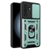 Samsung Galaxy A57 5g Pars Lens Yüzüklü Silikon - Yeşil