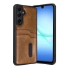 Samsung Galaxy A57 5g Sara Kartvizitli Deri Kılıf - Taba