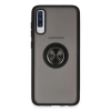 Samsung Galaxy A70 Kılıf Montreal Yüzüklü Silikon Kapak - Siyah