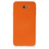 Samsung Galaxy J7 Prime Kılıf Nano İçi Kadife Silikon - Turuncu