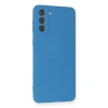 Samsung Galaxy S21 Plus Kılıf Nano İçi Kadife Silikon - Mavi