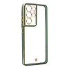 Samsung Galaxy S21 Ultra Kılıf Liva Lens Silikon - Yeşil