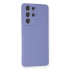Samsung Galaxy S21 Ultra Kılıf Nano İçi Kadife Silikon - Lila