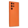 Samsung Galaxy S22 Ultra Kılıf Nano İçi Kadife Silikon - Turuncu
