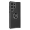 Samsung Galaxy S23 Ultra Kılıf Montreal Yüzüklü Silikon Kapak - Siyah