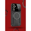 Samsung Galaxy S24 Fe Kılıf Joy Lens Standlı Kapak - Kırmızı