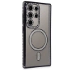 Samsung Galaxy S24 Ultra Kılıf Joke Simli Magneticsafe Kılıf - Siyah