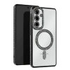 Samsung Galaxy S25 Kılıf Joke Simli Magneticsafe Kılıf - Siyah