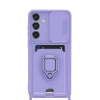 Samsung Galaxy S25 Plus Kılıf Zuma Kartvizitli Yüzüklü Silikon - Lila