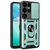Samsung Galaxy S25 Ultra Kılıf Pars Lens Yüzüklü Silikon - Yeşil