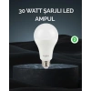 Şarjlı Led Ampul 30 Watt Soğuk Beyaz