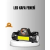 Şarjlı Led Kafa Feneri – Çift Fonksiyonlu, 200lm Işık Gücü, Ip44 Suya Dayanıklı