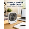 Şarjlı Masaüstü Fan 3 Kademeli Güçlü Hava Akışı