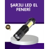 Şarjlı Mini Led El Feneri 2000 Lümen Su Geçirmez