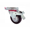 Servis Tekeri - Frenli Tablalı Siyah Döner - Çap 80 Mm