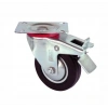 Servis Tekeri - Tablalı Frenli Siyah Döner - Çap 80 Mm