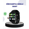Sesli Arama Özellikli Sım Kartlı Siyah Akıllı Saat