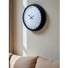 Siyah 40 Cm Metal 24 Saat Göstergeli Özel Tasarım Duvar Saati