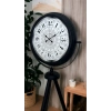 Siyah Desenli Şık Tripod Ayaklı Saat
