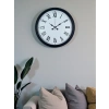 Siyah Klasik & Şık 40 Cm Metal Duvar Saati