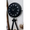 Siyah Lüks Sade Tripod Ayaklı Saat