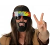 Siyah Saçlı Bandana Hippi Parti Gözlüğü