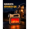 Solar Alev Işığı Cob Teknolojili Taşınabilir El Feneri Ve Kamp Lambası