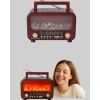 Şömine Alev Işıklı Solar Bluetooth Hoparlör – 7w Güçlü Ses, Fm Radyo
