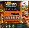 Tam Otomatik Kuluçka Makinesi 130 Yumurta Kapasiteli - Akıllı Isı Ve Nem Kontrollü, Ayarlanabilir Viyol, Otomatik Su Sistemli